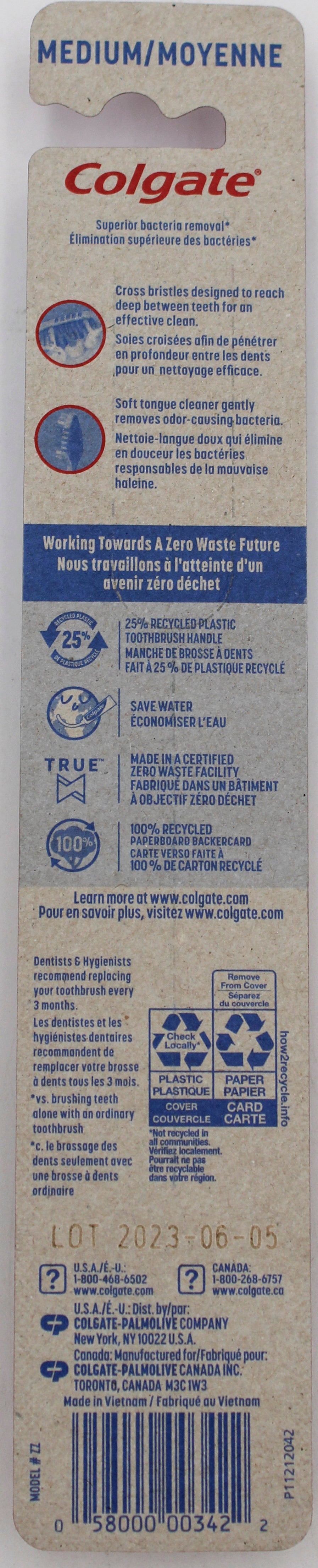 COLGATE ZIGZAG TOOTHBRUSH - MEDIUM 1ct NI