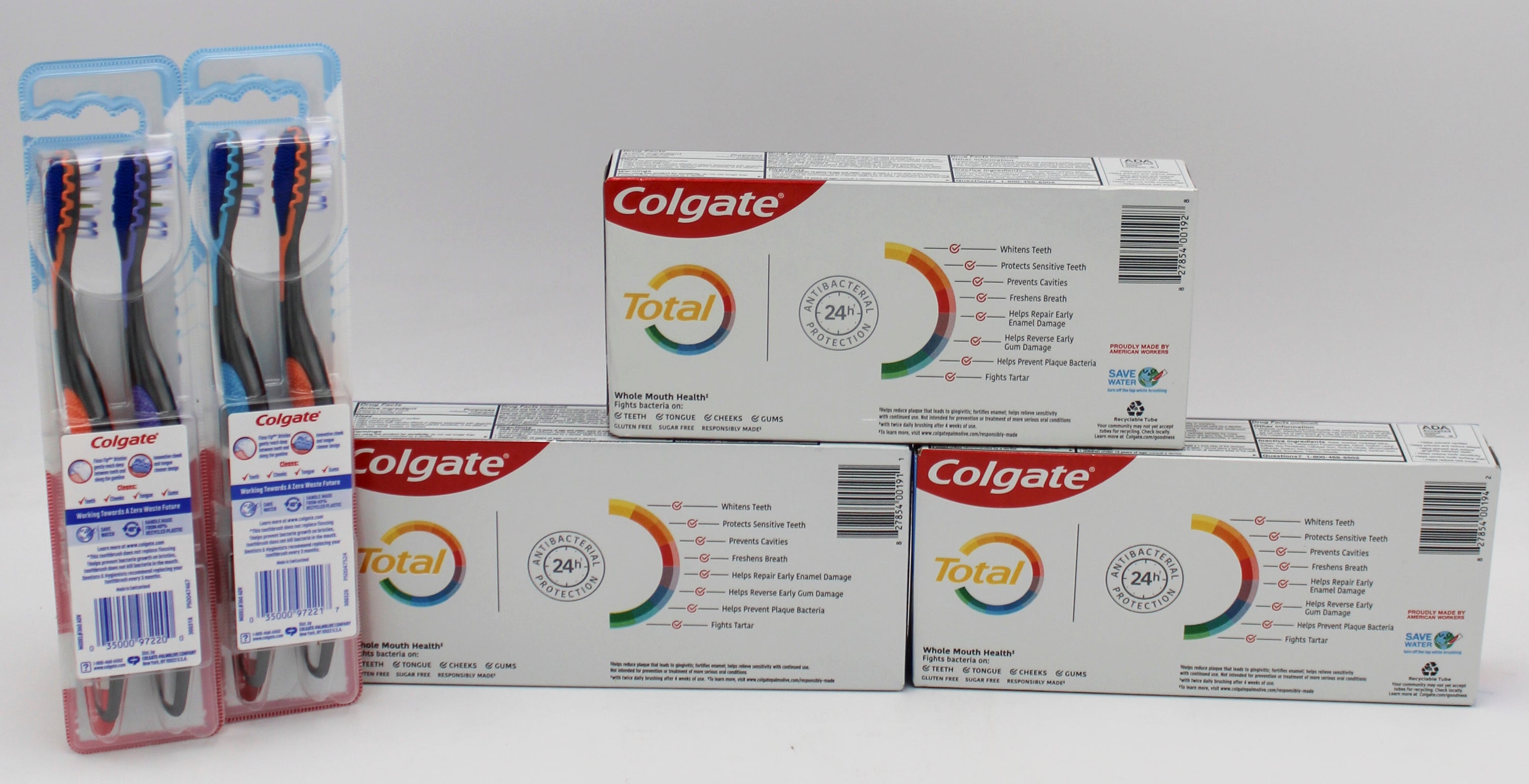 COLGATE MIXED 2ct TOOTHPASTE/TOOTHBRUSH DISPLAY NI