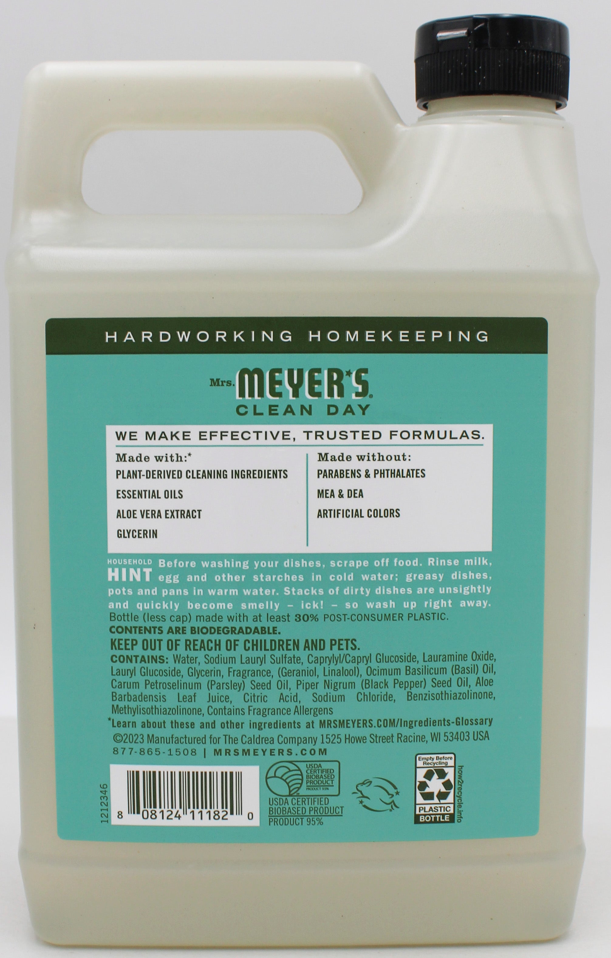 SP MEYER'S DISH SOAP REFILL 48oz BASIL SCENT