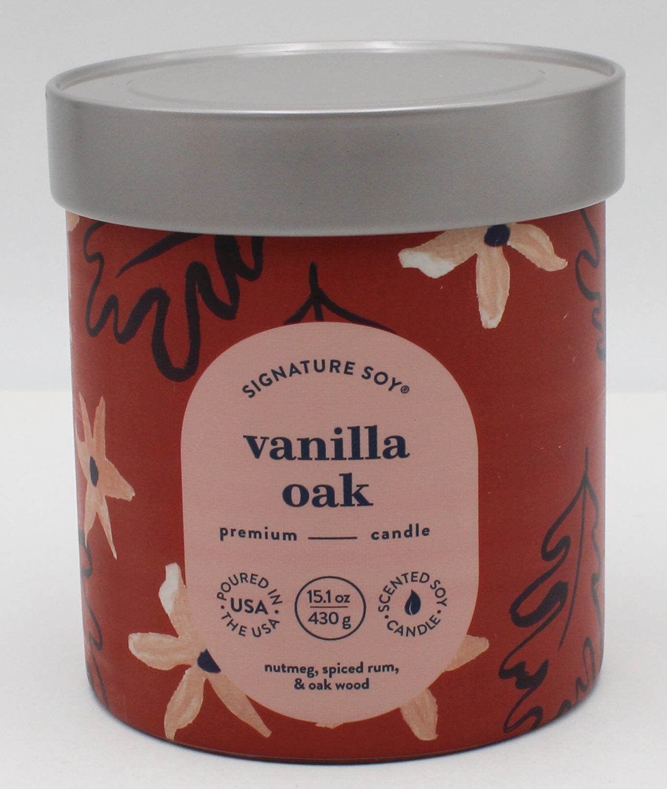 SIGNATURE SOY JAR CANDLE VANILLA OAK 15.1oz