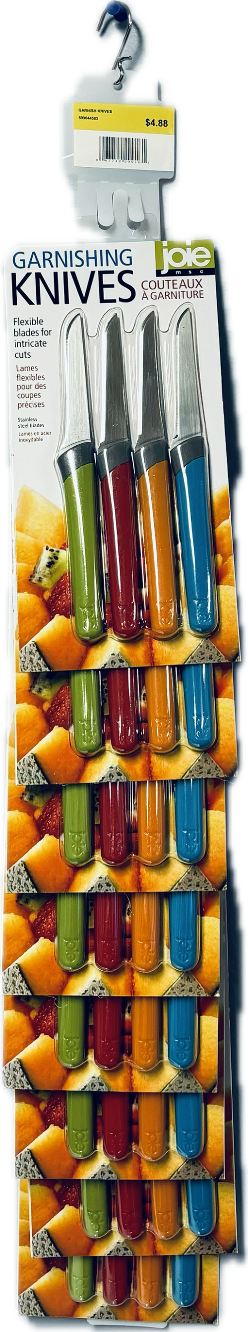 EVRIHOLDER JOIE GARNISHING KNIVES 4PK STRIP PP$4.88 NI