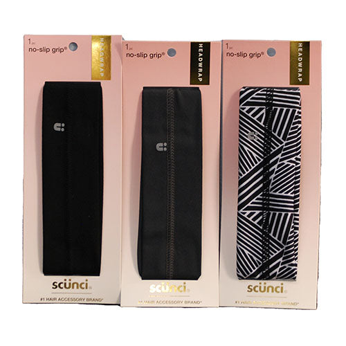 SCUNCI ACTIVE HEADWRAP 1PK-ASST COLORS NI