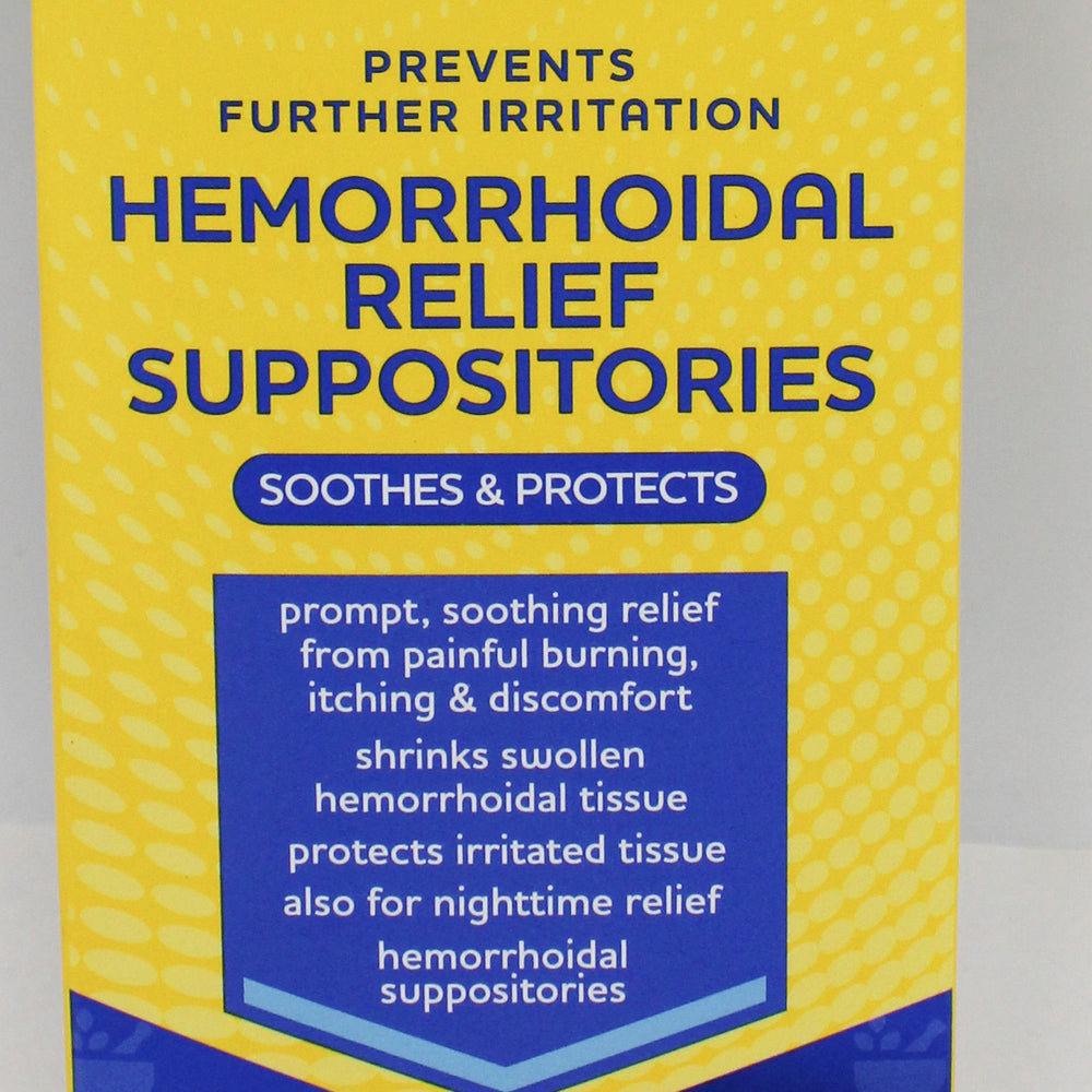 RITE AID HEMORRHOIDAL RELIEF SUPPOSITORIES 12ct EXP 1/31/2027 COMPARES TO Preparation H