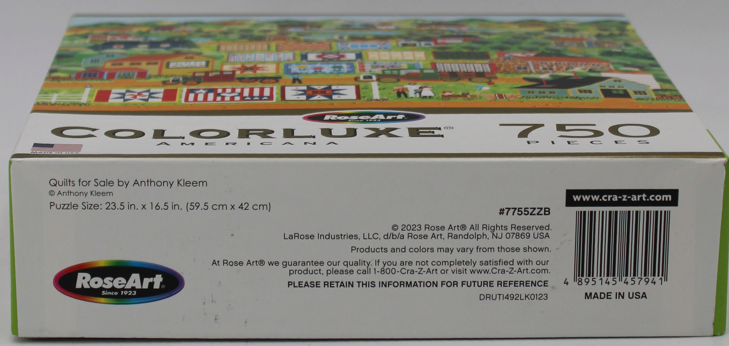 CRA-Z-ART COLORLUXE PUZZLE AMERICANA QUILTS FOR SALE 750PC