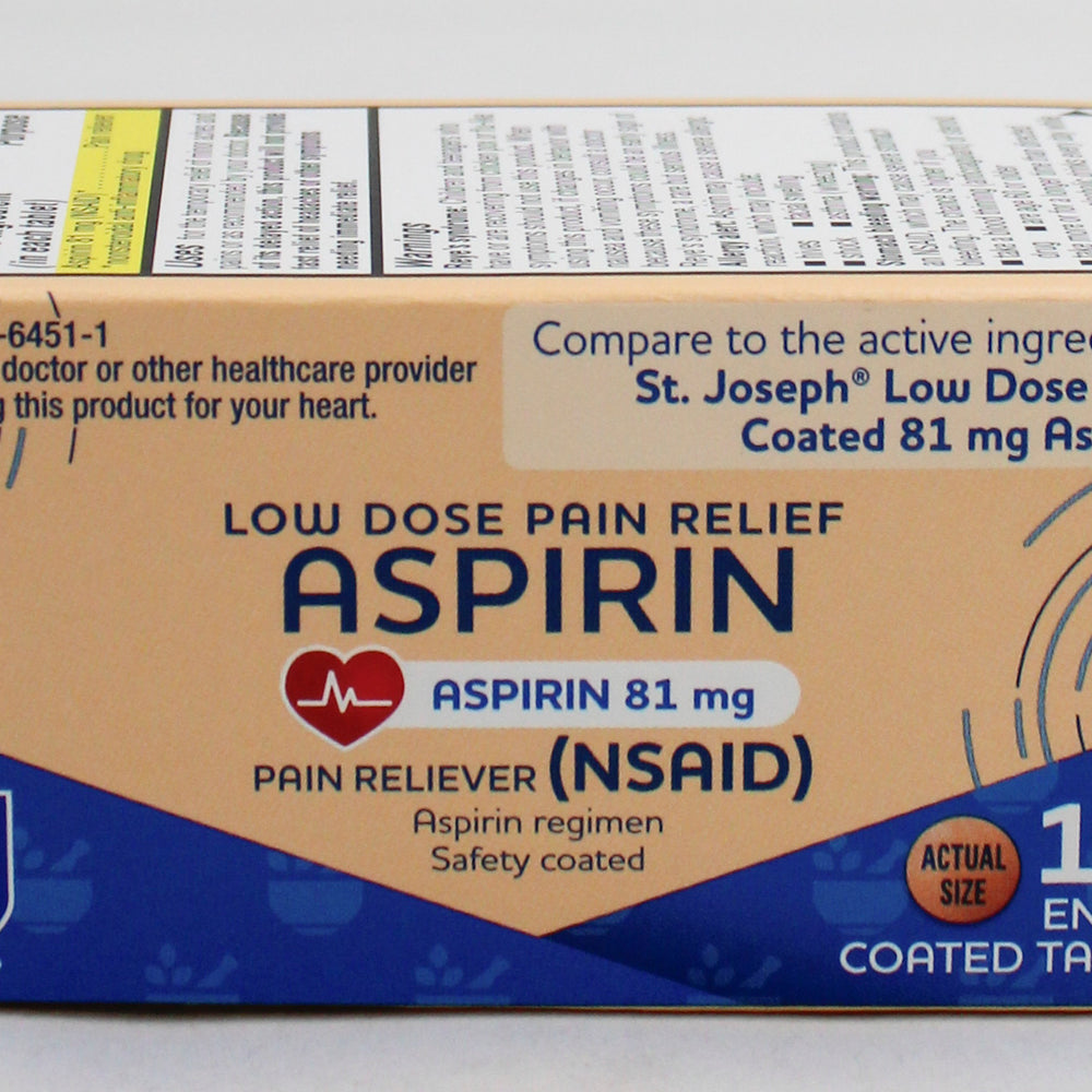 RITE AID PAIN RELIEF ASPIRIN TABLETS 120ct EXP 12/25/2026 COMPARES TO St. Joseph