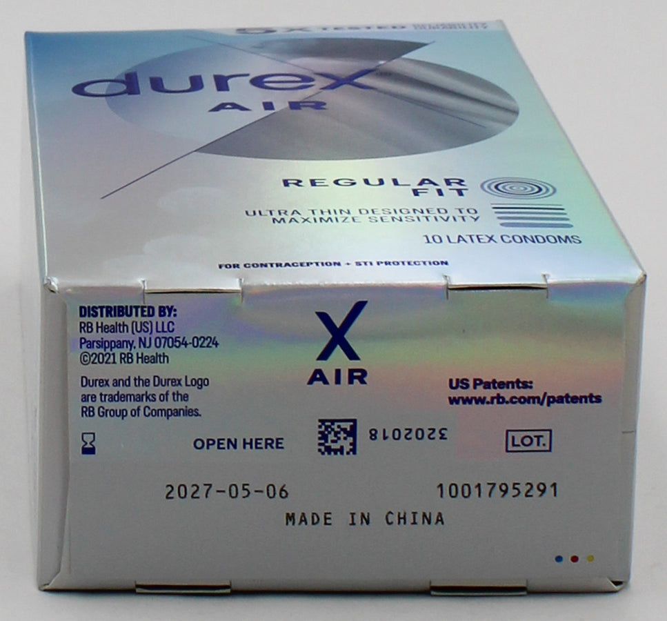 DUREX 10 PACK CONDOMS AIR REGULAR FIT EXP 5/2027