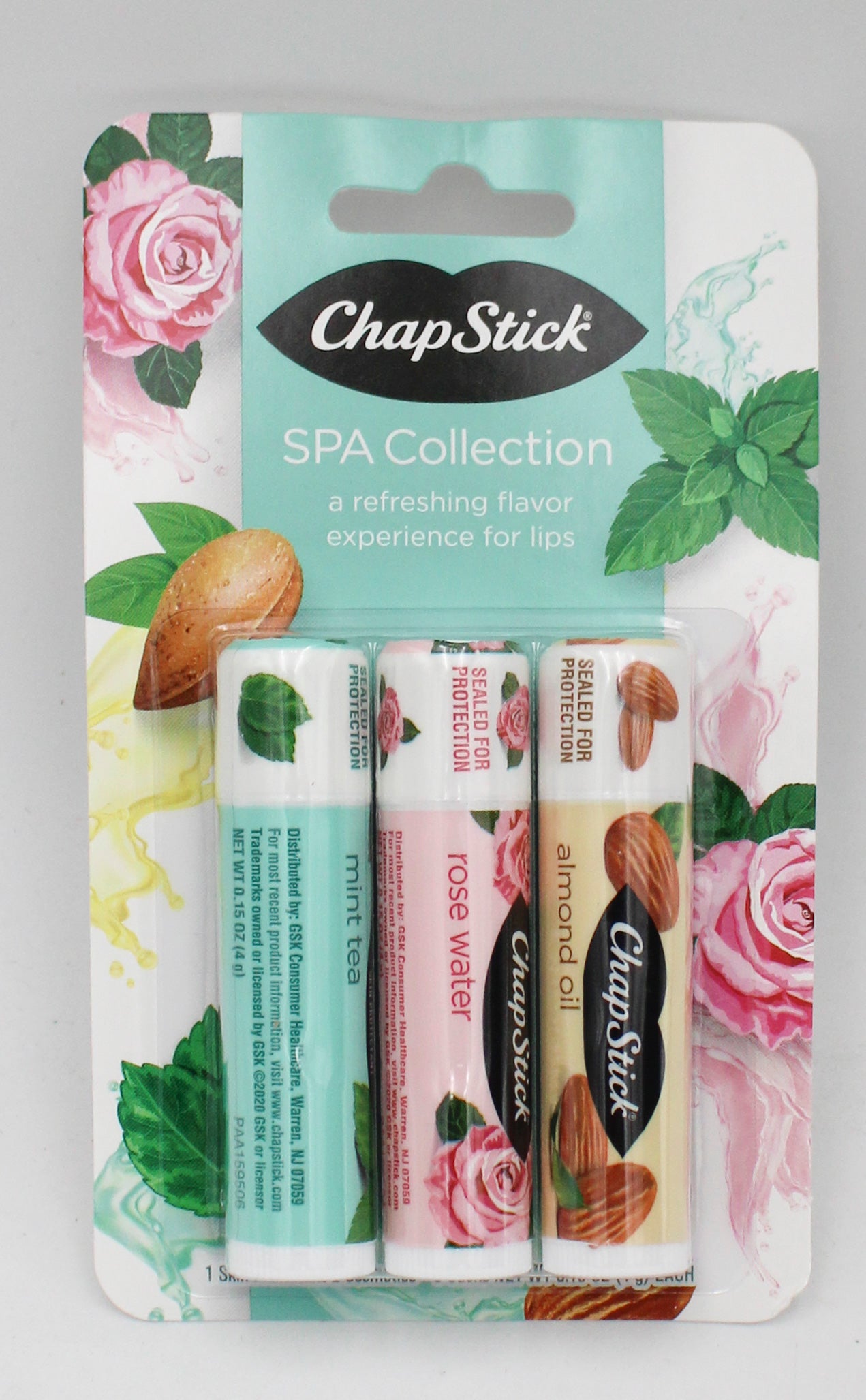 CHAPSTICK ROSE/MINT/ALMOND SPA 3CT .45OZ 11/2027