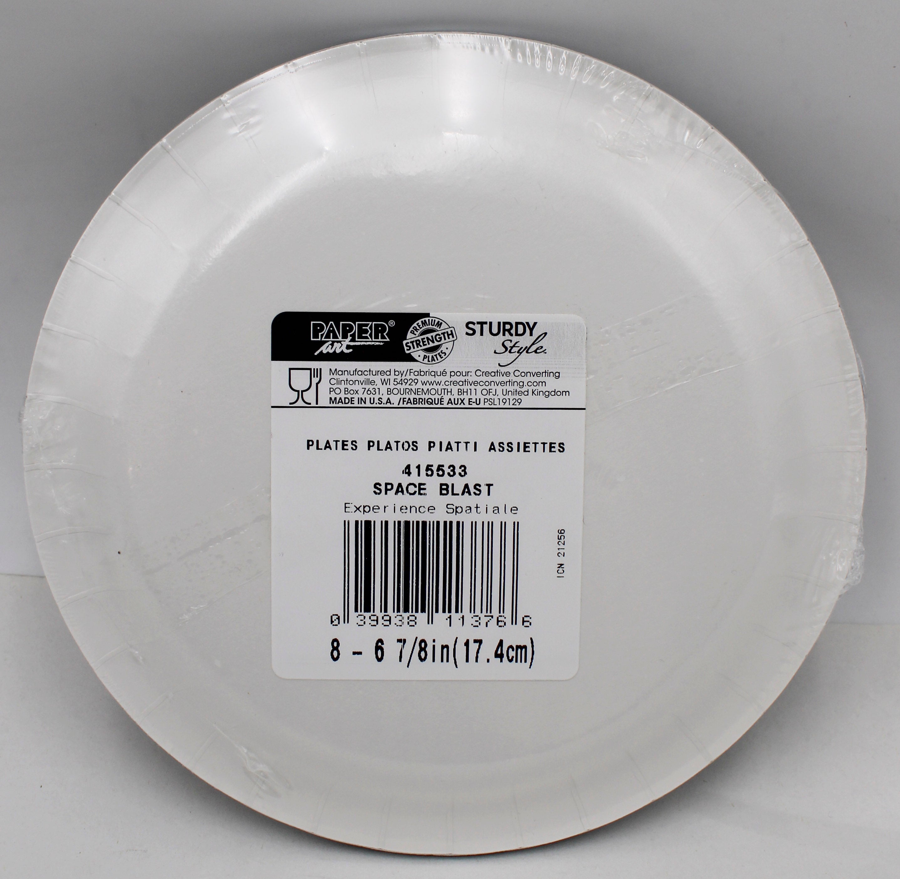 7" PAPER LUNCH PLATE 8CT SPACE BLAST