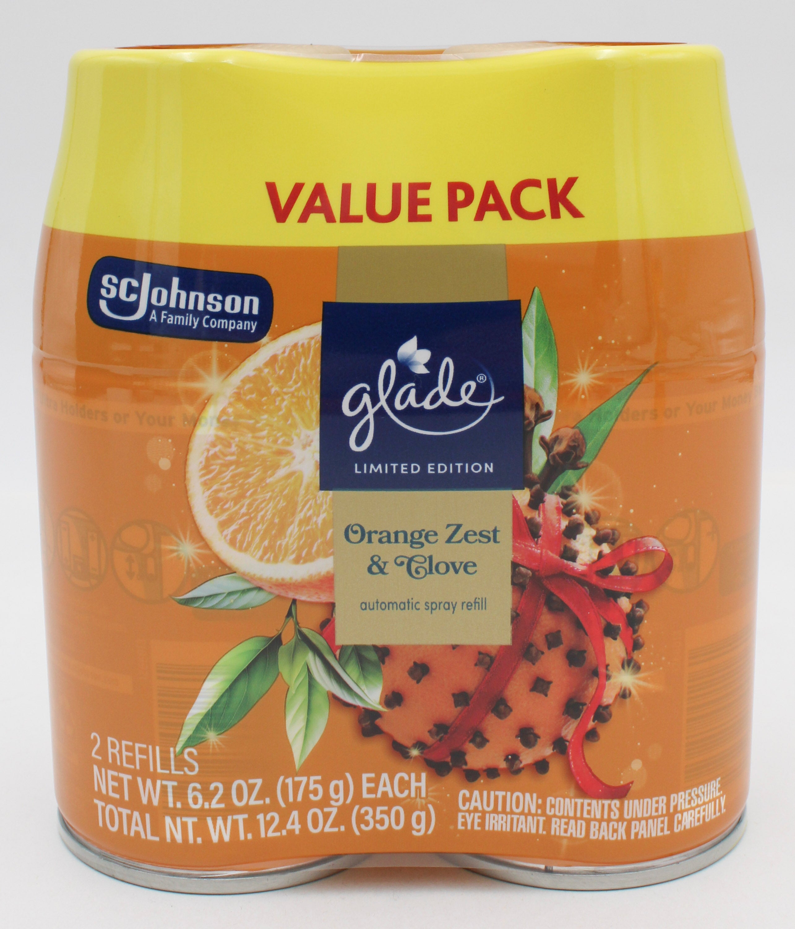 GLADE AUTOMATIC SPRAY ORANGE ZEST & CLOVE 2 REFILLS 6.2oz US