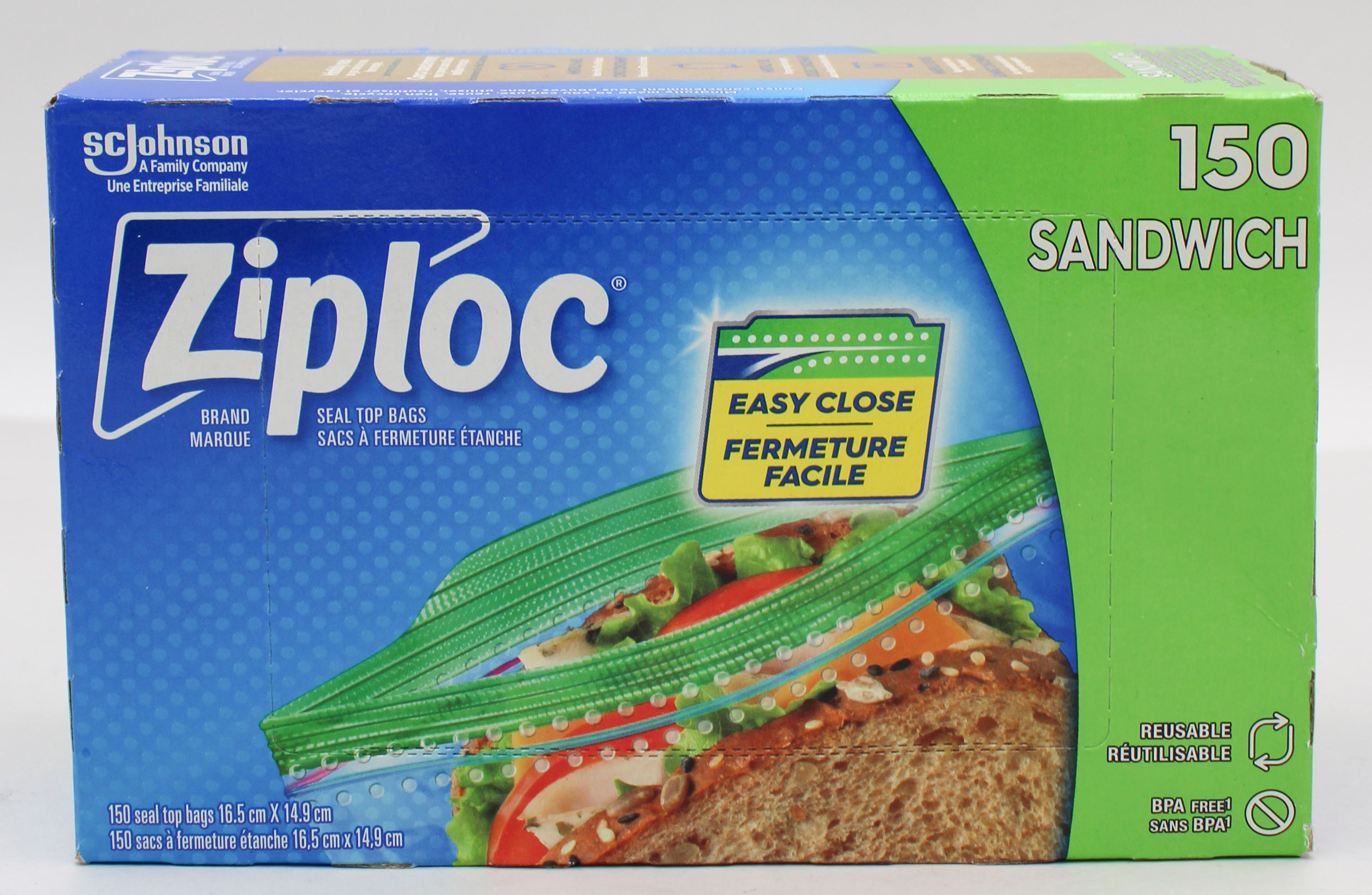 SP ZIPLOC BAGS SEAL TOP 150CT SANDWICH (NO UPC)