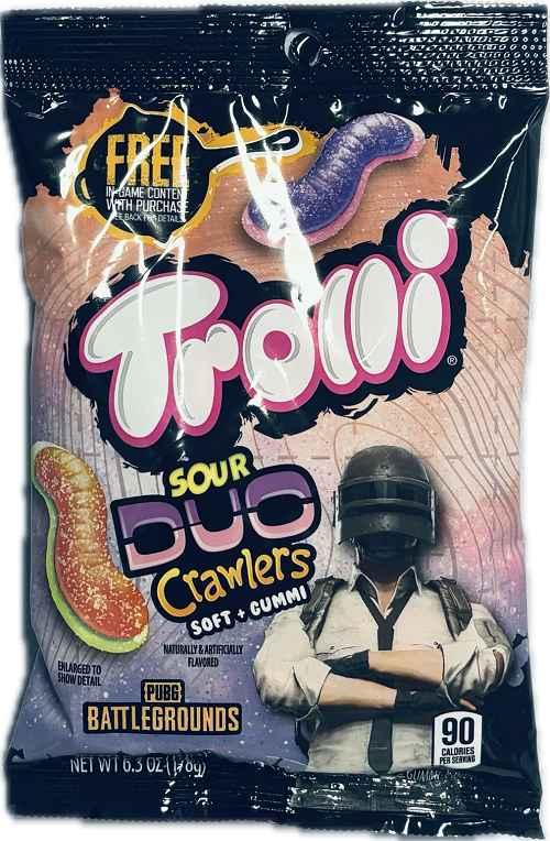 TROLLI SOUR DUO CRAWLERS 6.3oz SOFT+GUMMI EXP 9/28/24