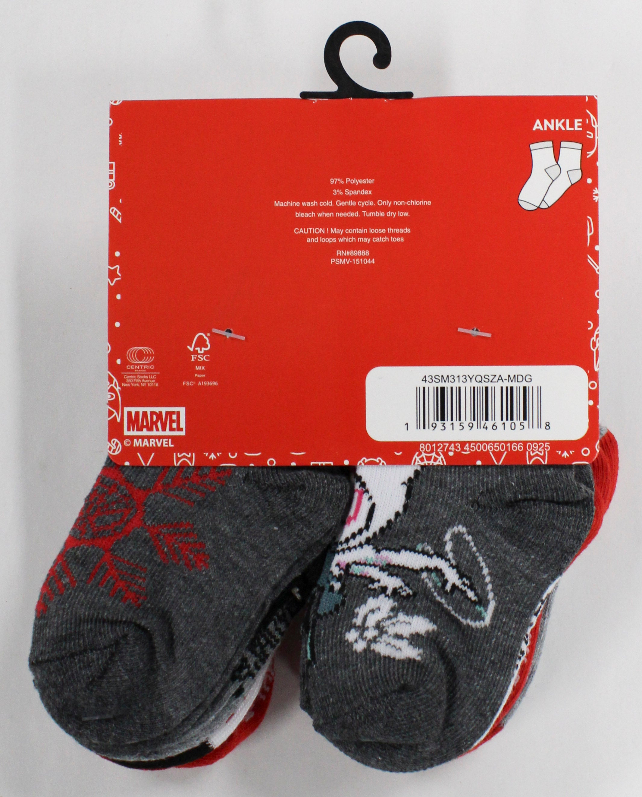 10pk 12-24m SPIDERMAN SPIDERMAS QRT SOCKS