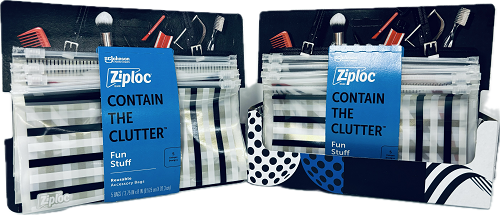 ZIPLOC FUN STUFF 5-CT REUSABLE ACCESSORY BAGS 3.75X8"