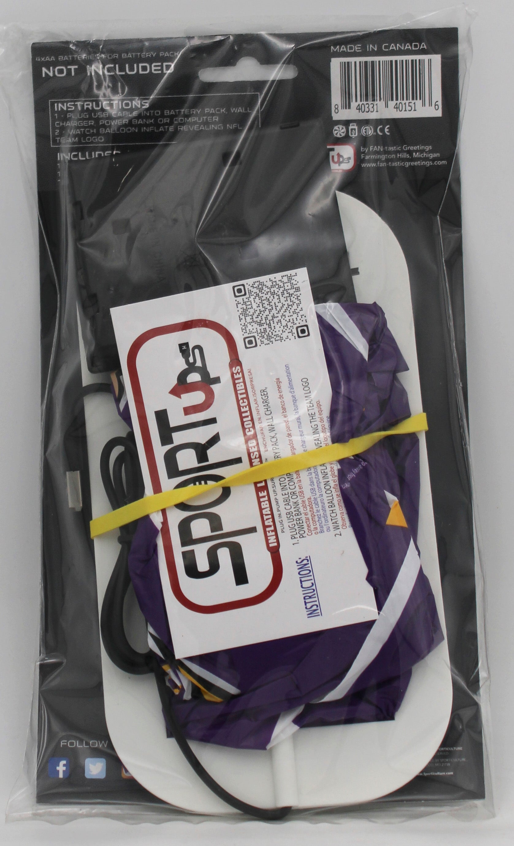 OFFICIALLY LICENCED MINNESOTA VIKINGS TABLETOP INFLATABLE CENTERPIECE