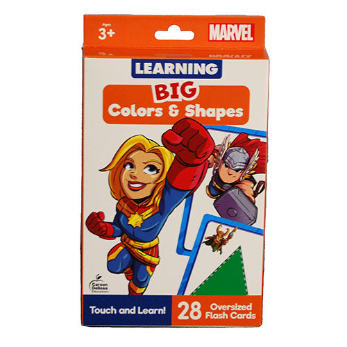 MARVEL LEARNING BIG COLORS&SHAPES FLASHCARDS AGES 3+/28 OVERSIZED CARDS PP$9.99