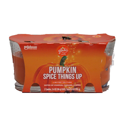 SP GLADE CANDLE PUMPKIN SPICE THINGS UP 2 CANDLES 3.4 oz