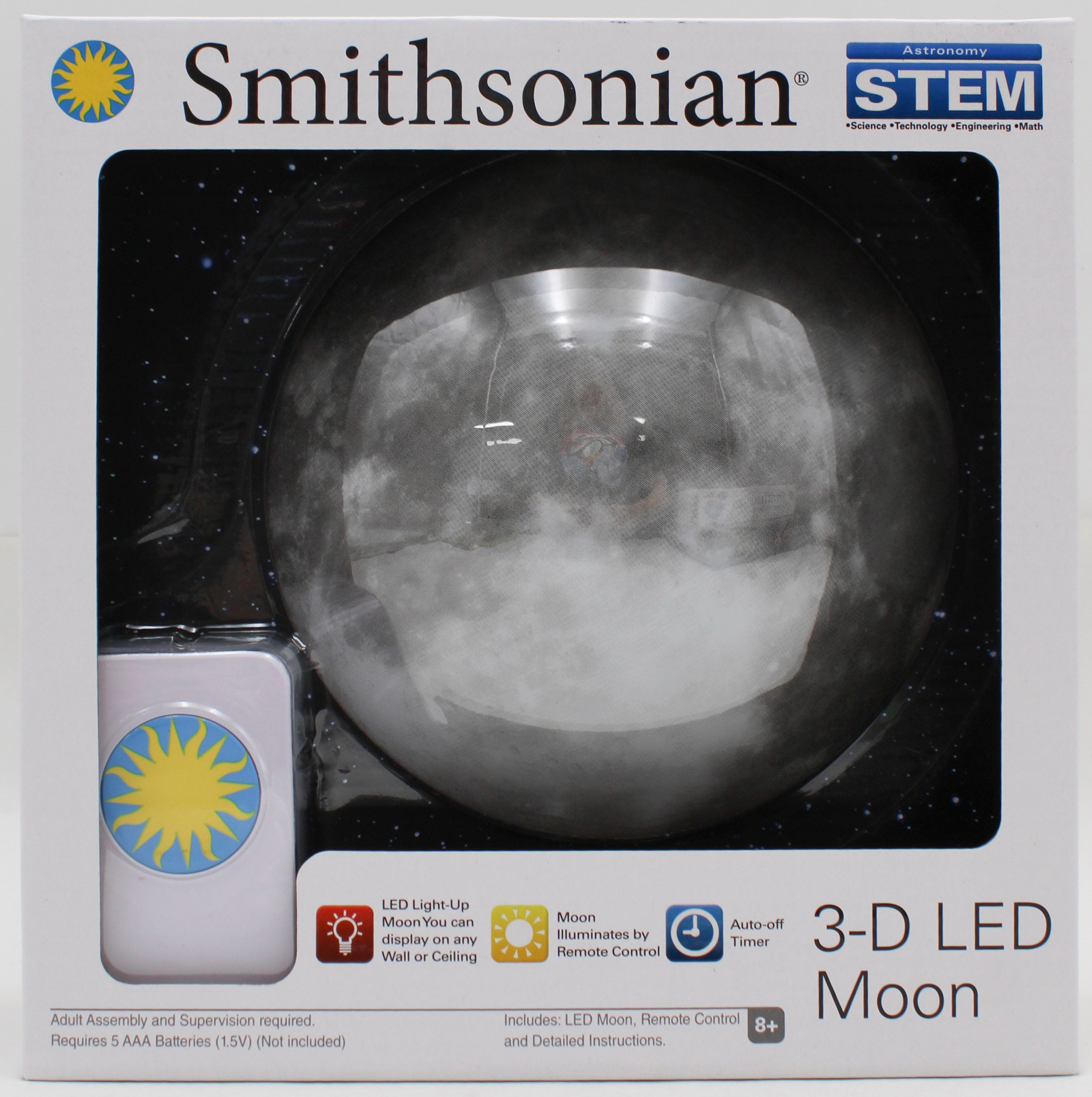 SMITHSONIAN 3-D LED CELESTIAL7"MOON