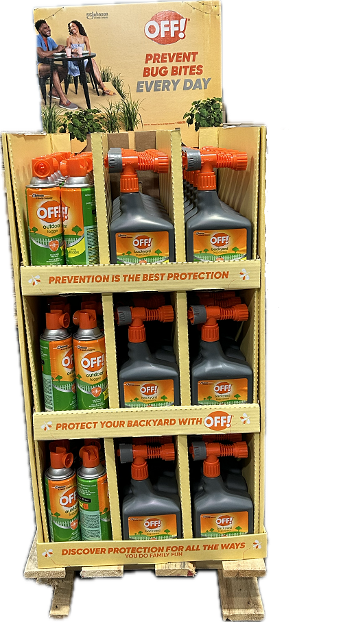 OFF BACKYARD BUG CONTROL MIXED QUARTER PALLET DISPLAY