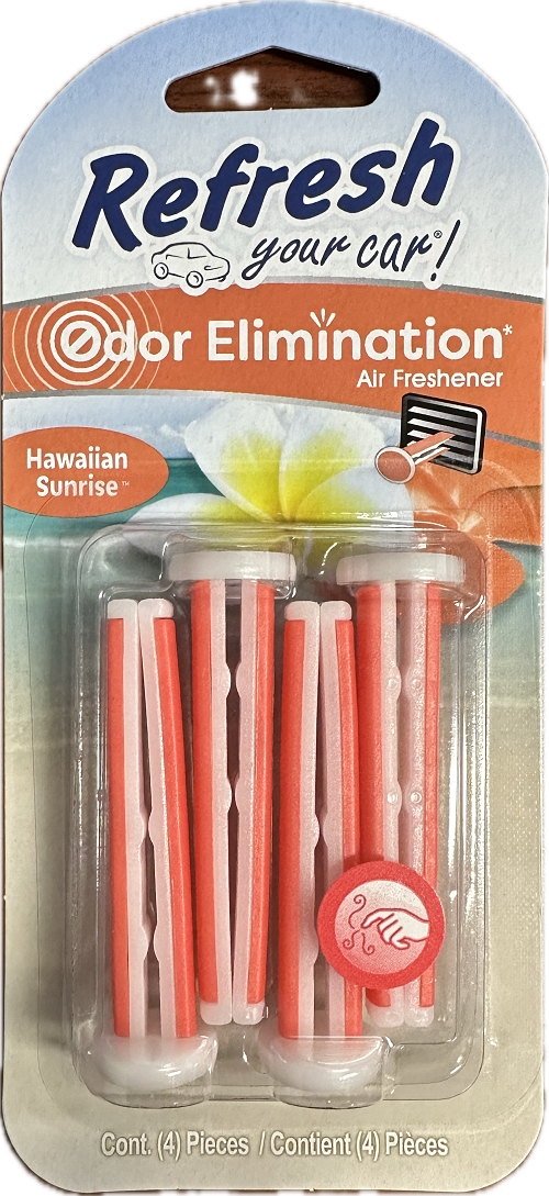 Refresh Your Car Vent Stick Air Freshener Hawaiian 4ct Wholesale