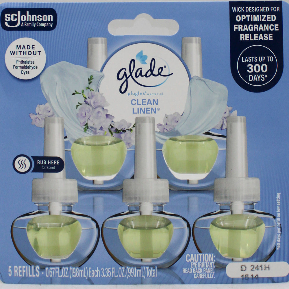 SP GLADE PISO CLEAN LINEN OIL REFIL 5CT 3.35oz