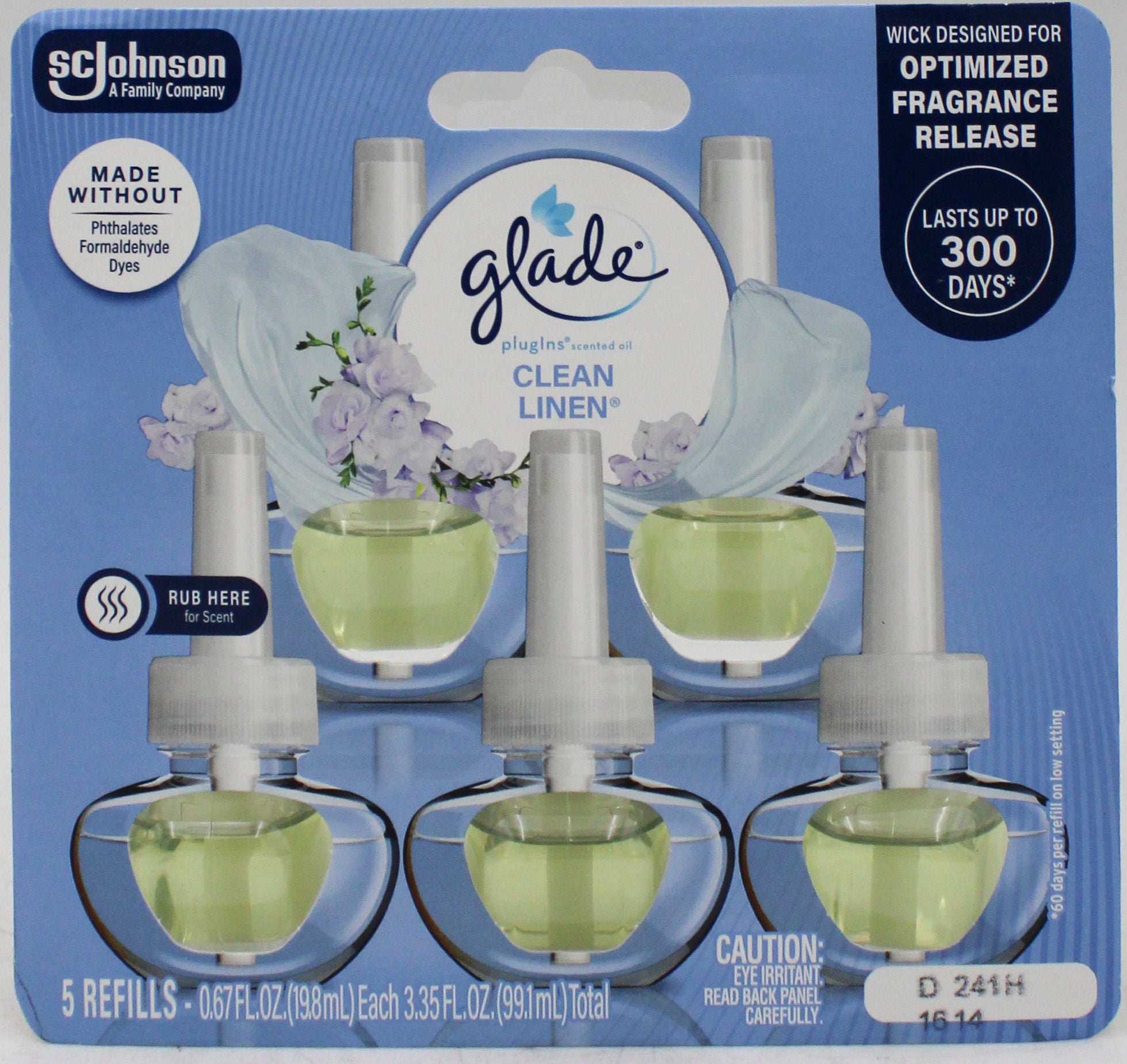 SP GLADE PISO CLEAN LINEN OIL REFIL 5CT 3.35oz