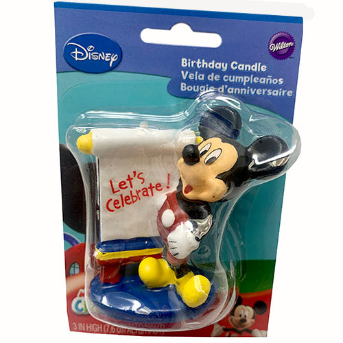 BIRTHDAY CANDLE 3"-MICKEY CELEBRATE