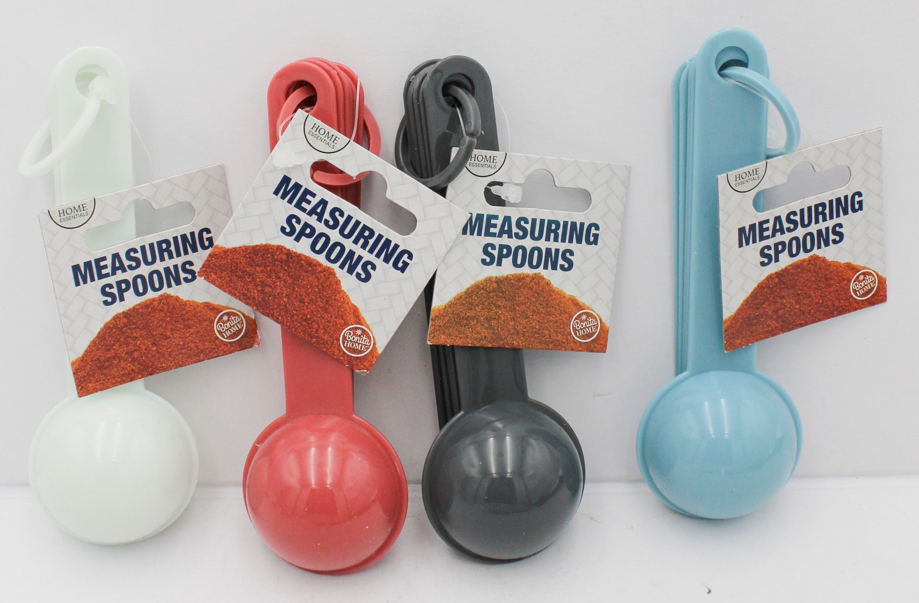 Plastic Measuring Spoons Set-  Assorted Colors