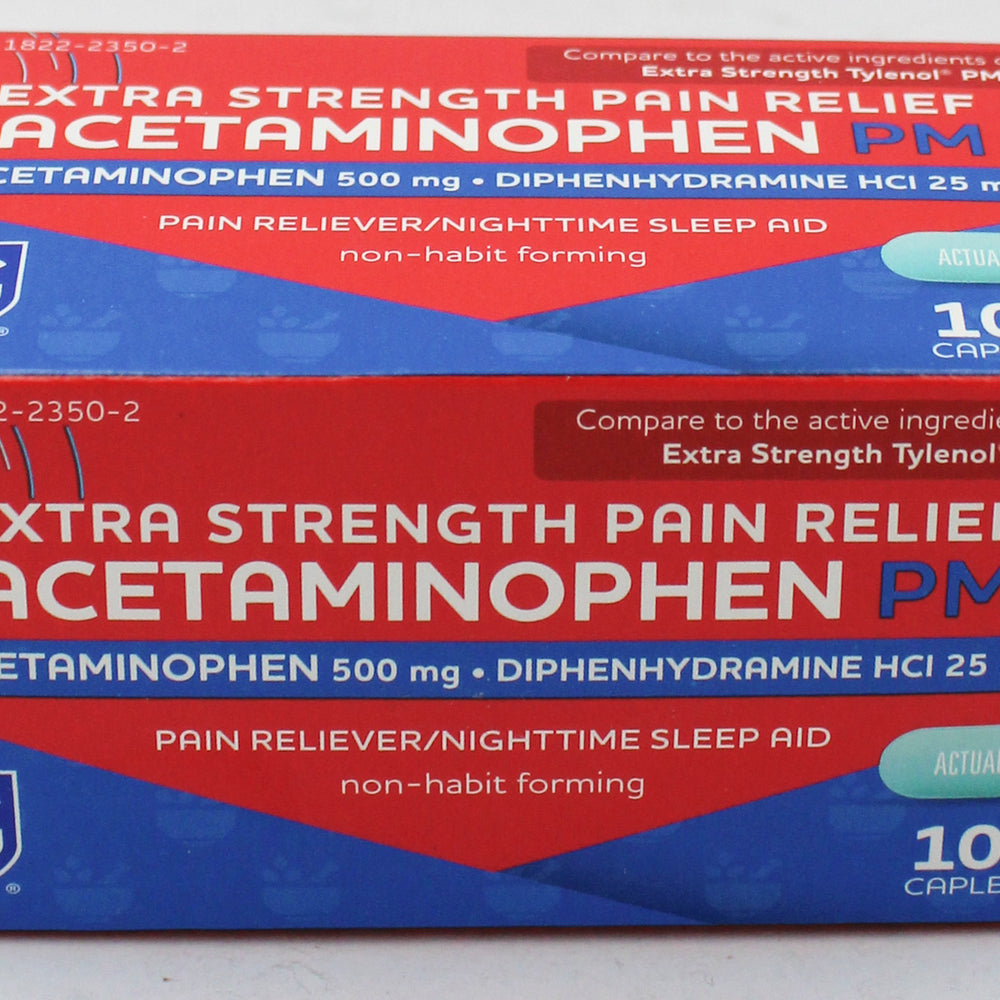 RITE AID PAIN RELIEF ACETAMINOPHEN PM CAPLETS 100ct EXP 8/15/2027 COMPARES TO Tylenol PM