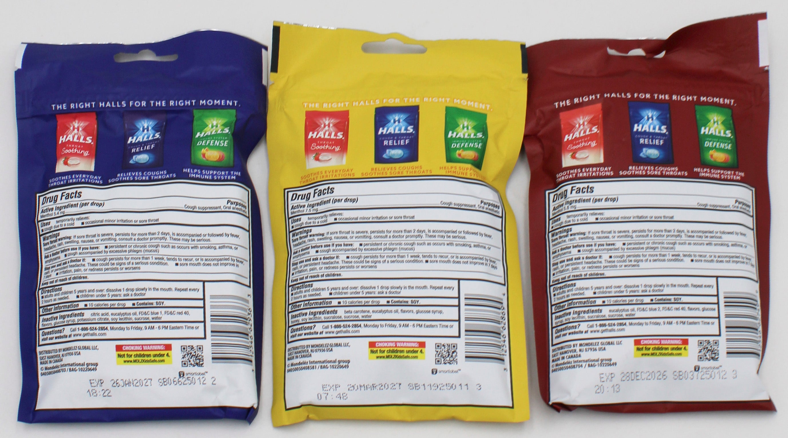 HALLS COUGH DROPS 30ct ASSORTED CLIP STRIP EXP 12/28/26