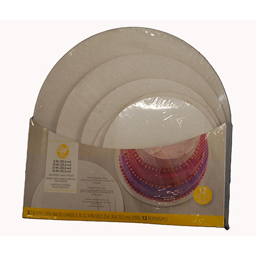 WILTON CAKE BOARD PACK MULTIPLE SIZES 12CT