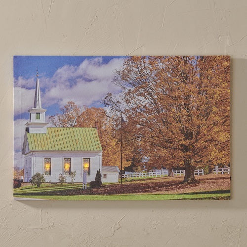 SUNDAY MORNING LED CANVAS PRINT 27"L x 18"H