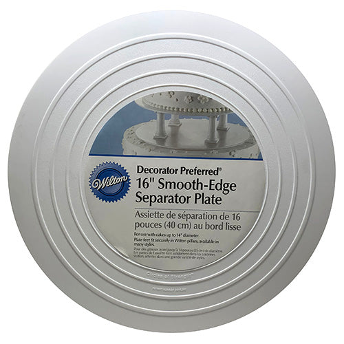 WILTON SEPARATOR CAKE PLATE 16"-WHITE.