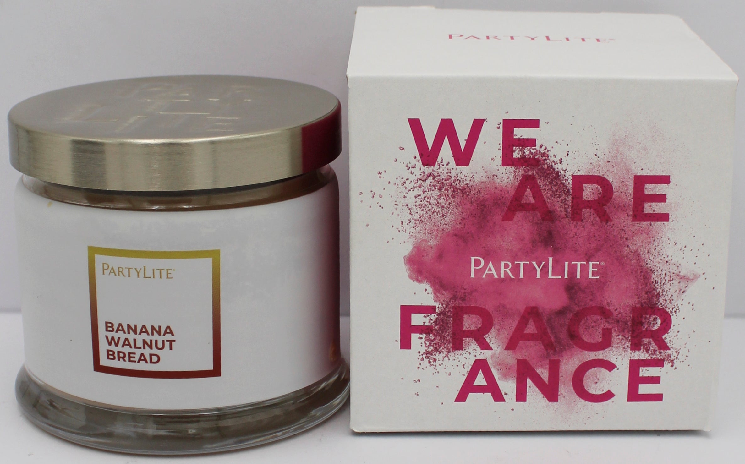 PARTYLITE BANANA WALNUT BREAD 3-WICK JAR CANDLE 13.2oz