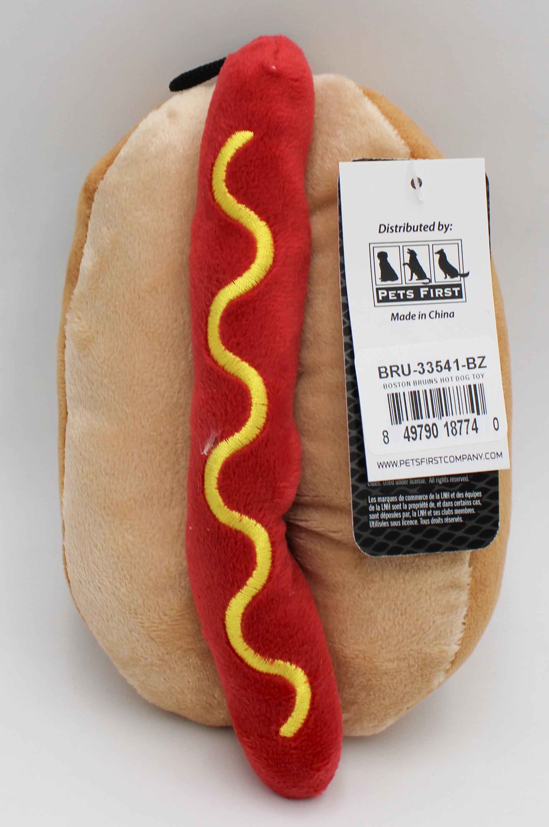 NHL  BOSTON BRUINS HOT DOG DOG TOY NI
