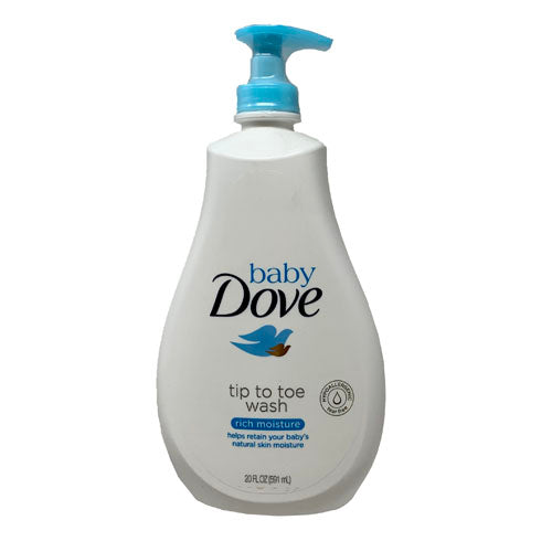 DOVE BABY WASH 20oz-TIP TO TOE
