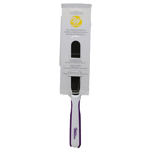 WILTON STRAIGHT SPATULA 9"-PURPL/WHTE.