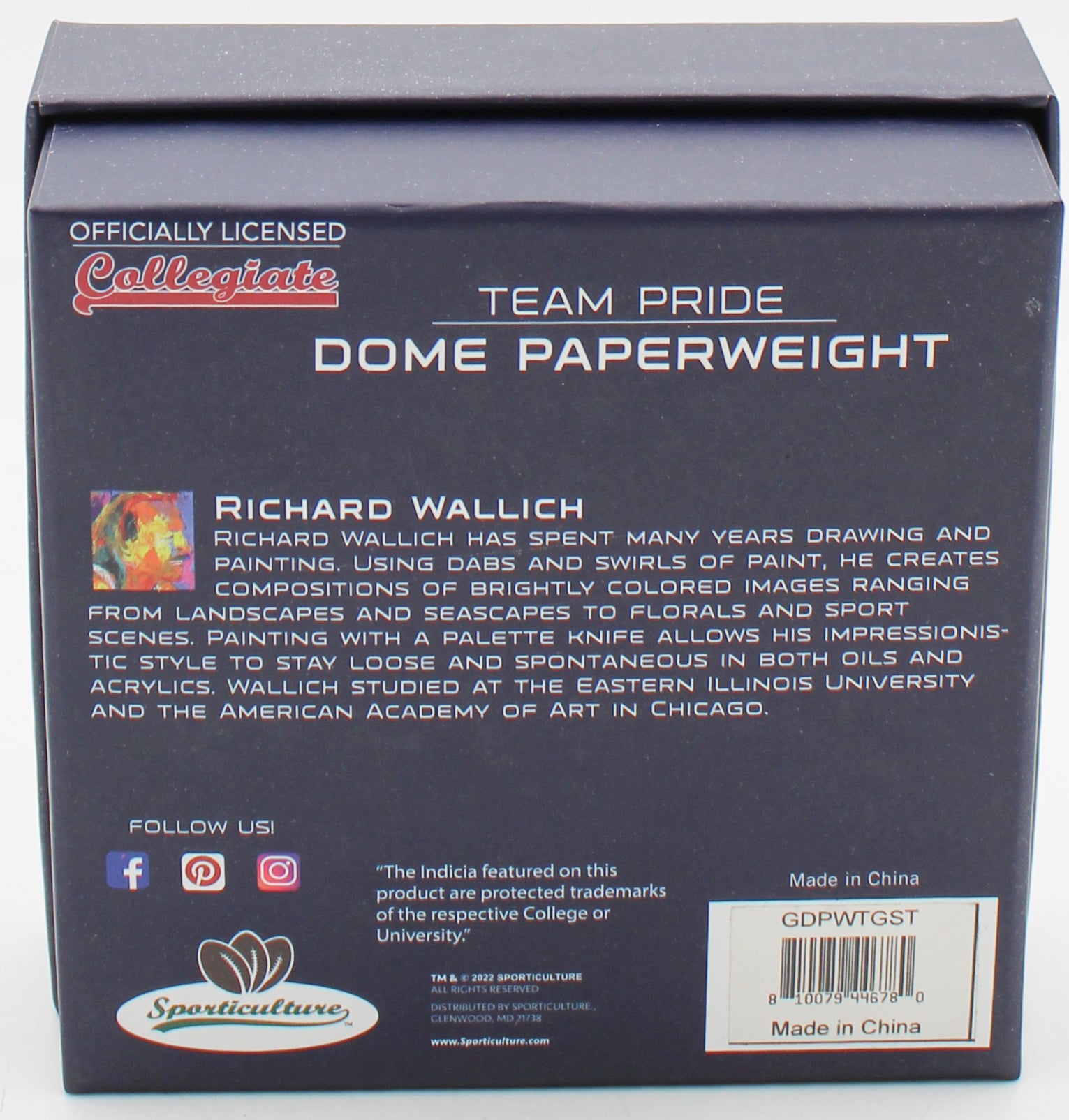 GRAMBLING STATE TIGERS GLASS DOME PAPERWEIGHT 4"