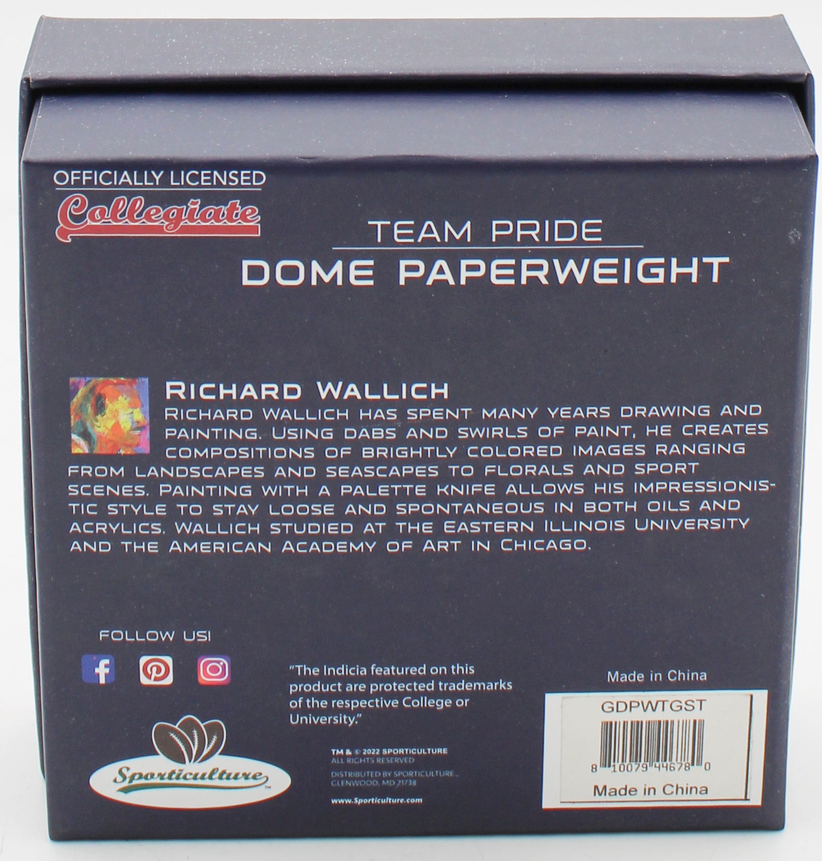 GRAMBLING STATE TIGERS GLASS DOME PAPERWEIGHT 4"