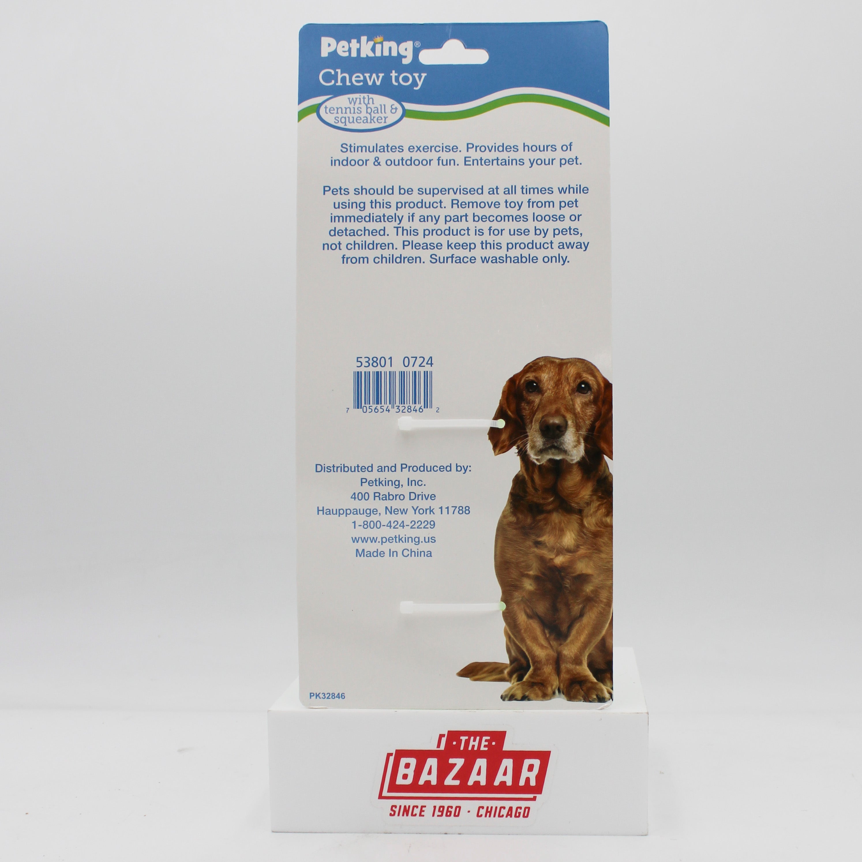 CHEW TOY WITH TENNIS BALL AND SQUEAKER