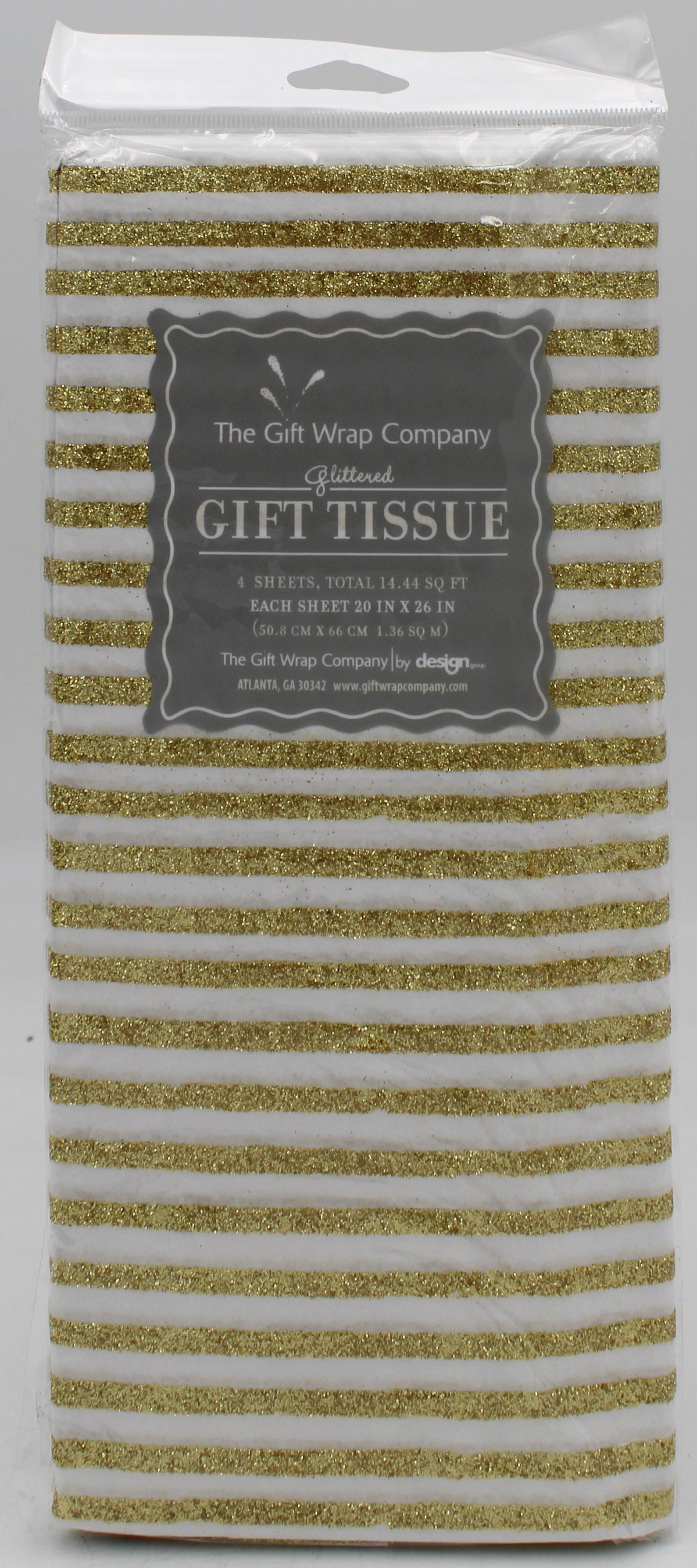 5CT GIFT TISSUE - GOLD STRIPE