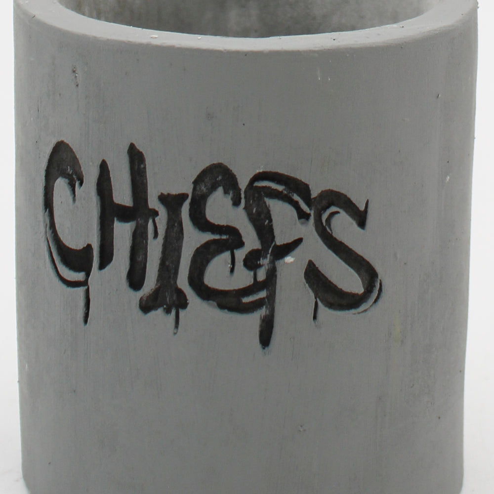 KANSAS CITY CHIEFS CEMENT PLANTER -4IN -EMPTY