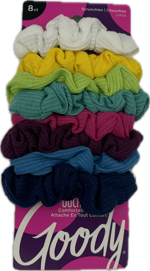 GOODY OUCHLESS JERSEY SCRUNCHIES MULTI 8CT NI