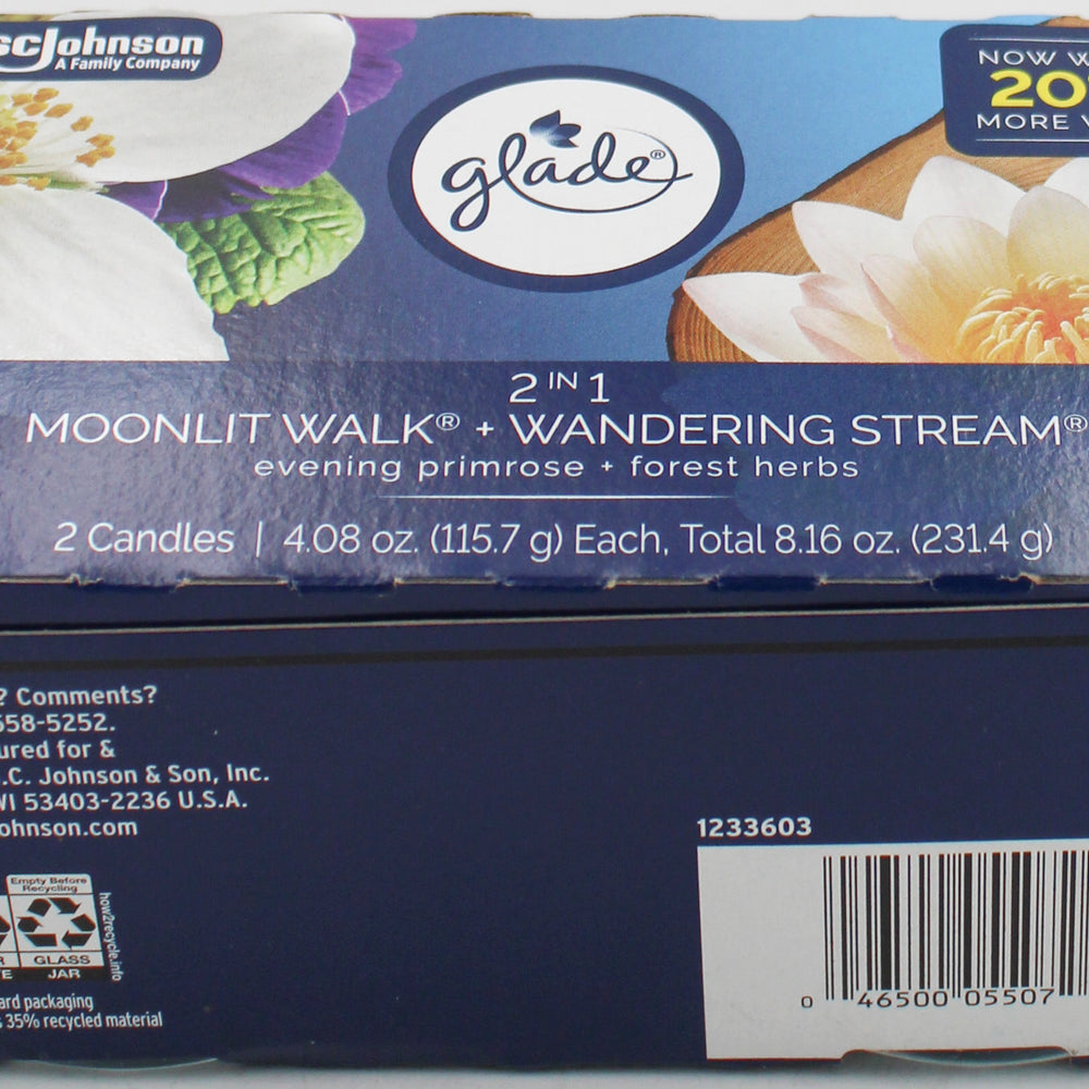 SP GLADE CANDLES 2PK 4.08oz MOONLIT WALK+WANDERING STREAM