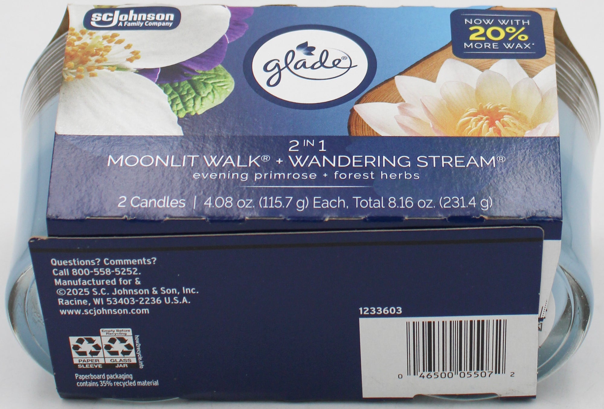SP GLADE CANDLES 2PK 4.08oz MOONLIT WALK+WANDERING STREAM