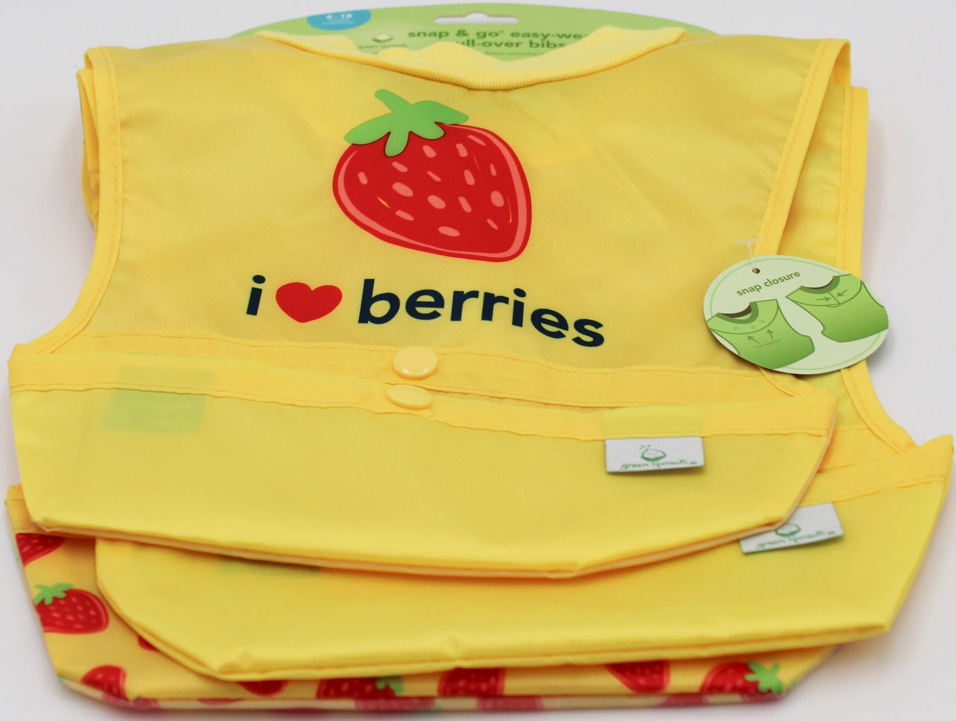 O2COOL 3PK SNAP & GO EASY-WEAR PULL-OVER BIB -ASSORTED 6-18 MO