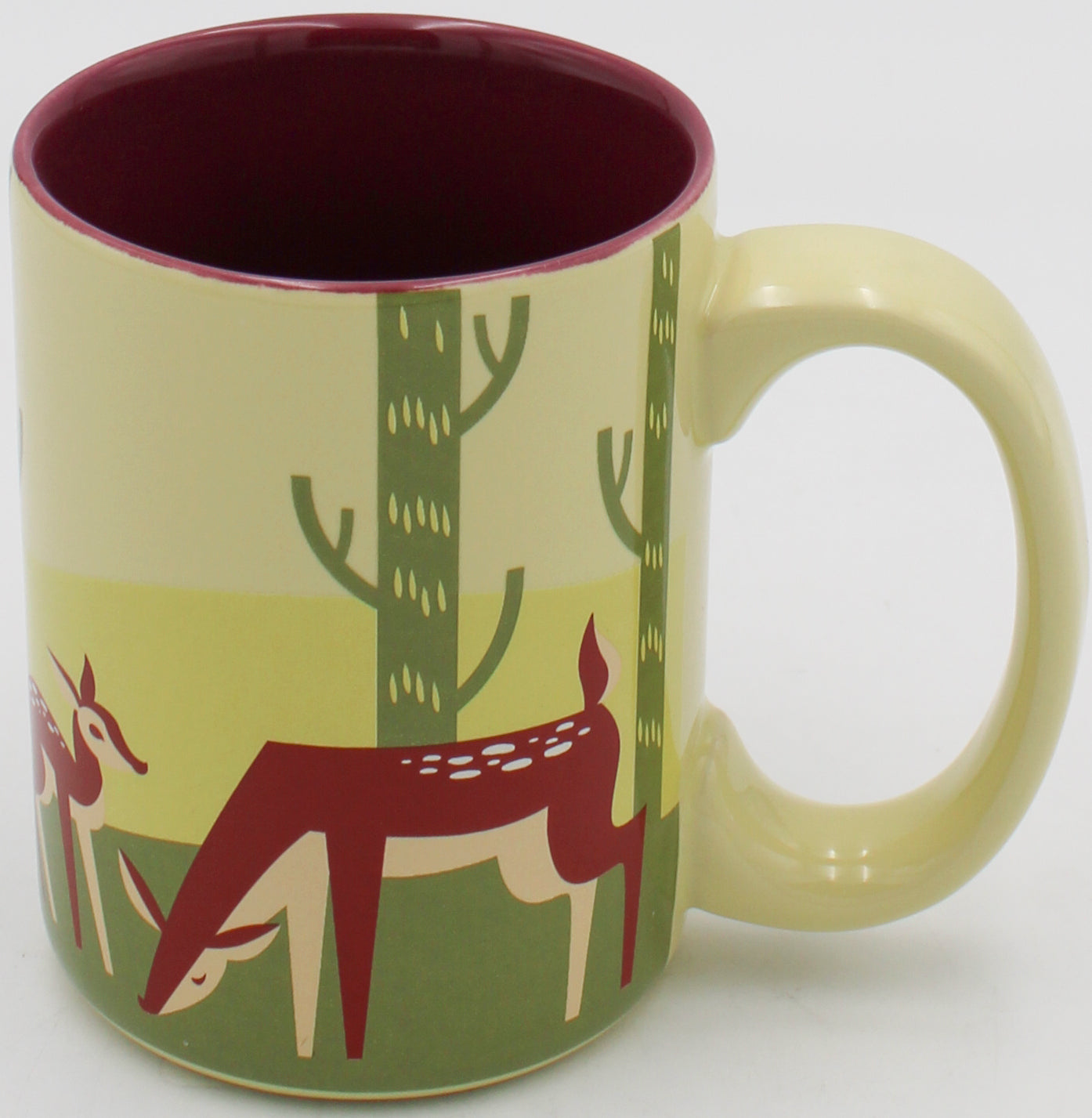 16oz CERAMIC MUG - CREAM DEER