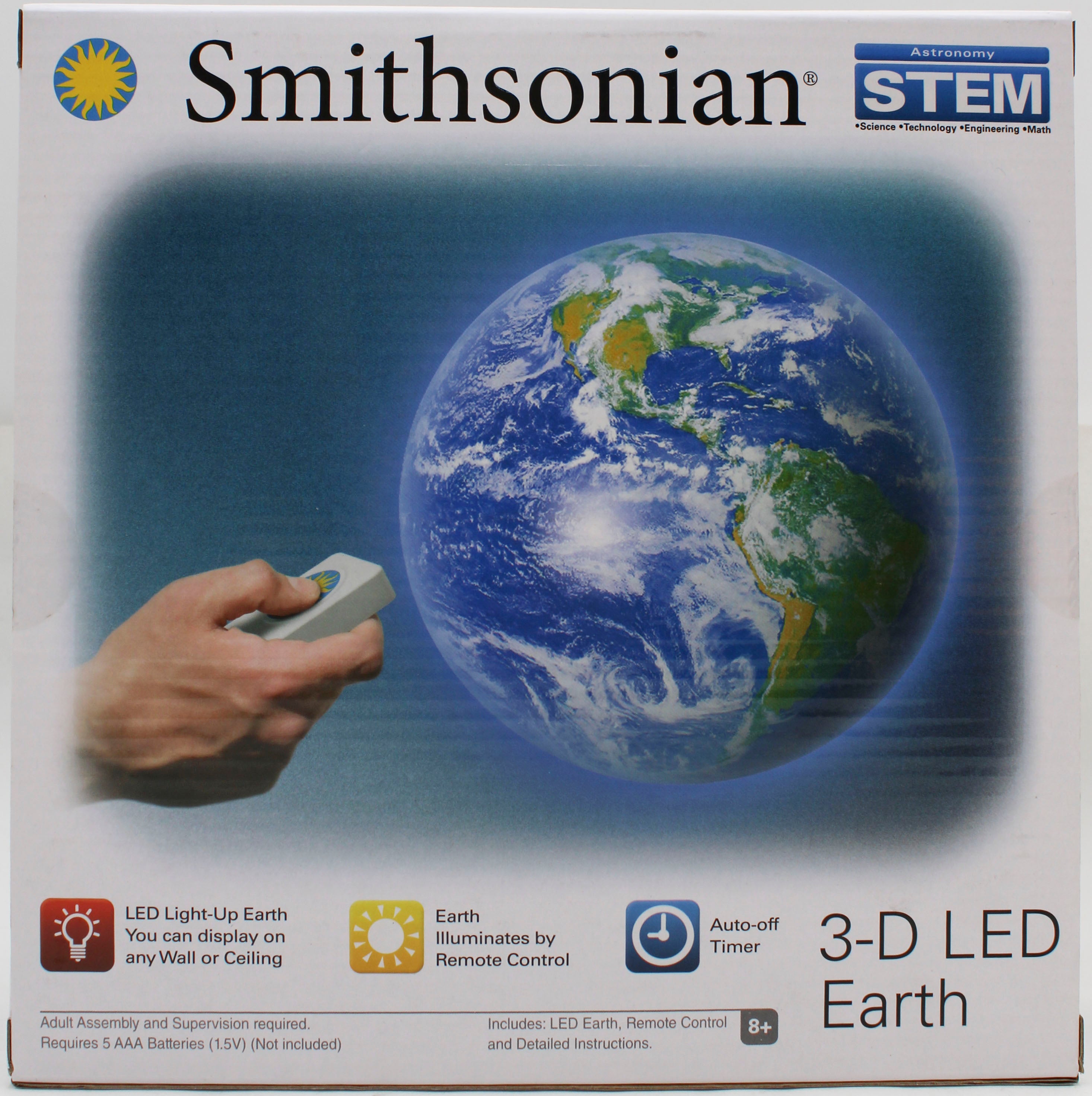 SMITHSONIAN 3-D LED CELESTIAL 7" EARTH