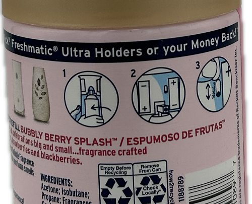 GLADE AUTOMATIC BUBBLY BERRY SPLASH 3 REFILLS 6.2oz US