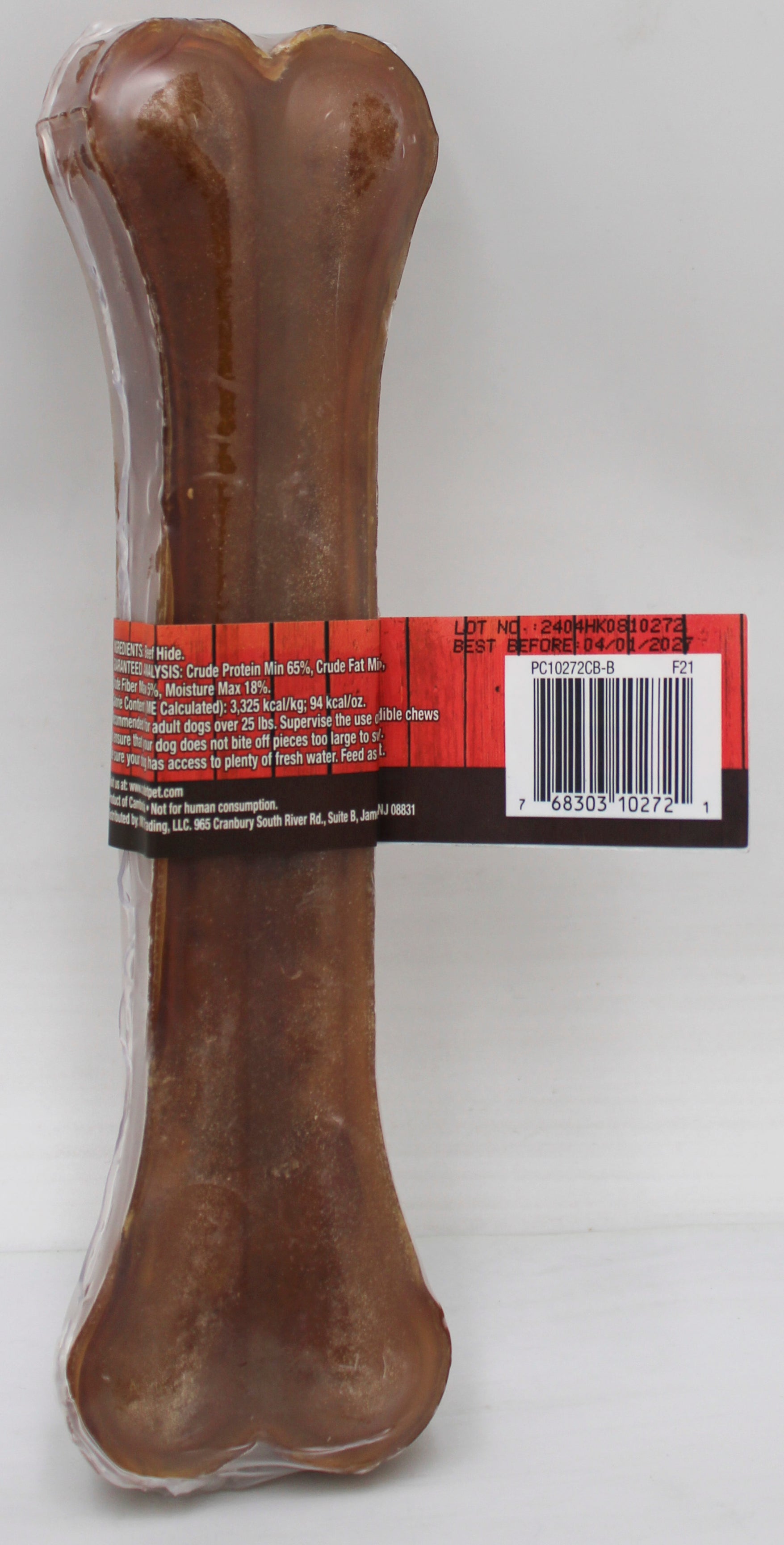 CADET PRESSED BEEF HIDE (RAWHIDE) BONE 8" BB 4/25/2027