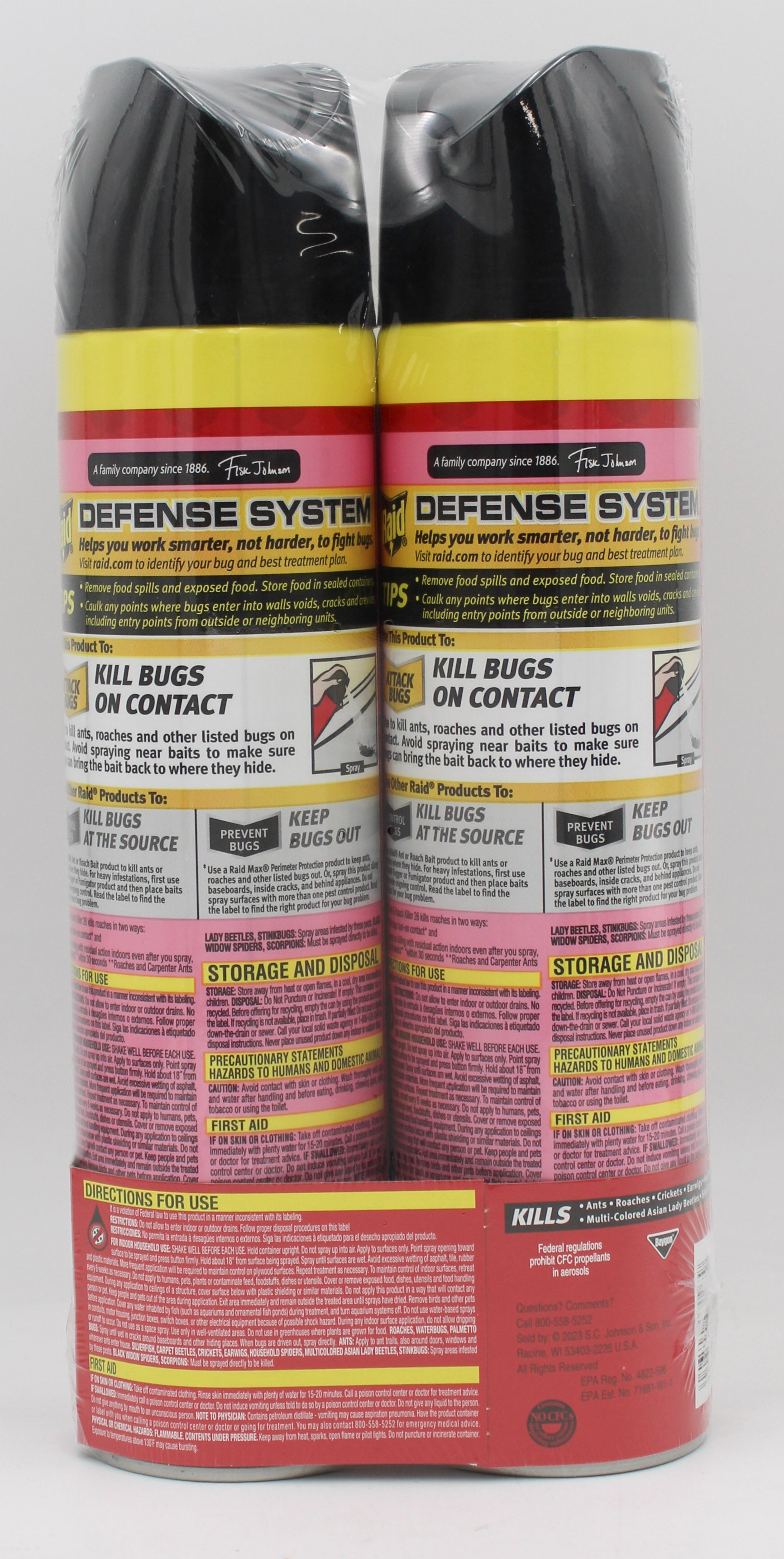 RAID DEFEND ANT & ROACH KILLER OUTDOOR FRESH 2ct 20oz US